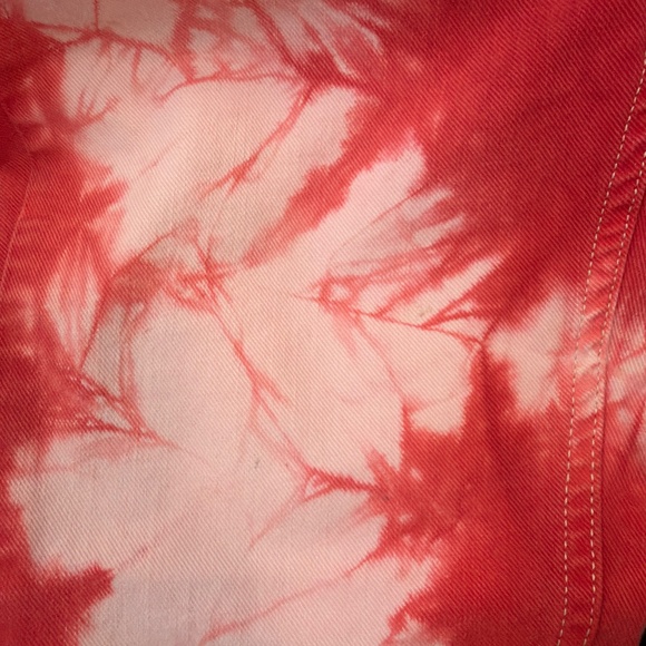 Isabel Marant Low-rise Slim fit Red Tie dye Jeans Sz 4 - Picture 7 of 9